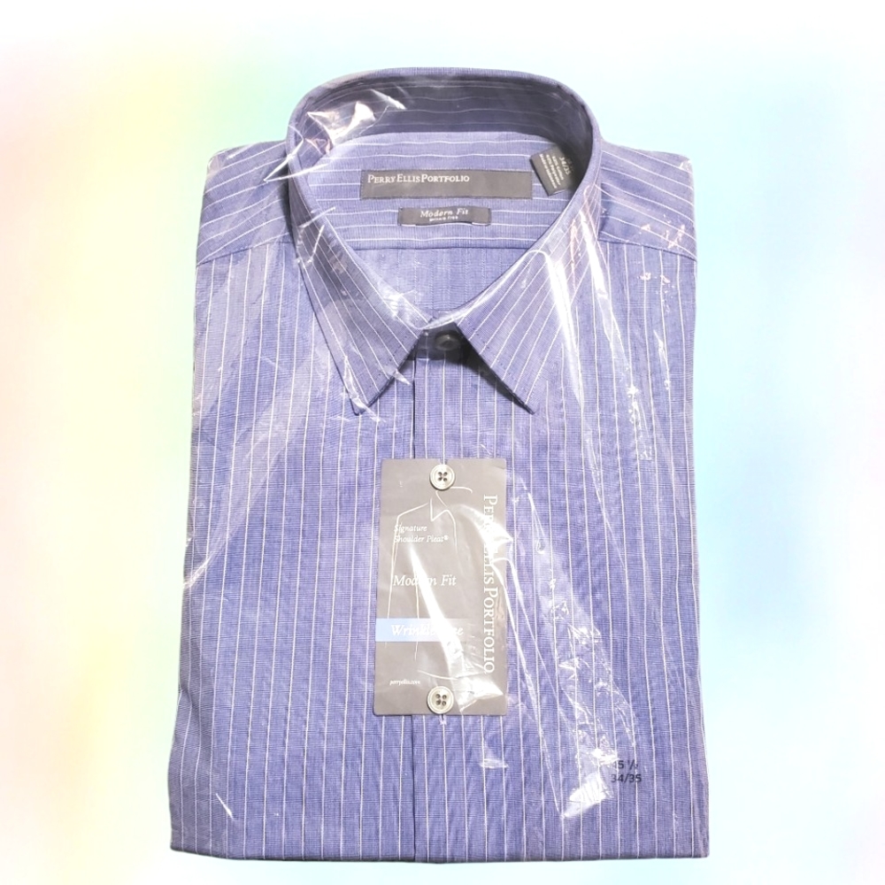 Perry Ellis portfolio dress long sleeve men's shirt